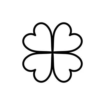 Clover icon vector. clover sign and symbol. four leaf clover icon. Stock Illustration