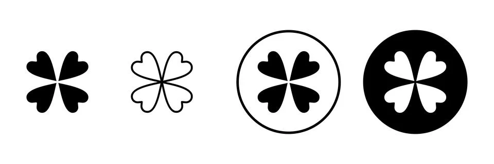 Clover icon vector. clover sign and symbol. four leaf clover icon. Stock Illustration