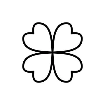 Clover icon vector. clover sign and symbol. four leaf clover icon. Stock Illustration