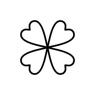 Clover icon vector. clover sign and symbol. four leaf clover icon. Stock Illustration