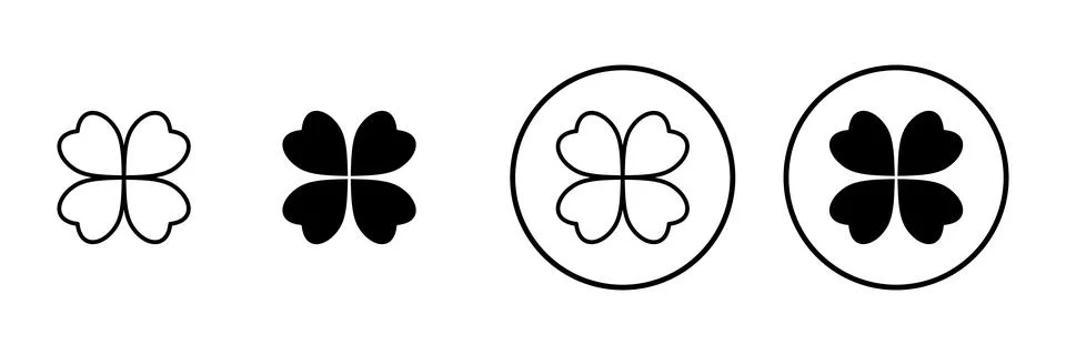 Clover icon vector. clover sign and symbol. four leaf clover icon. Stock Illustration