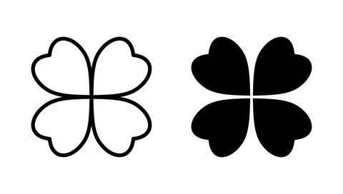 Clover icon vector. clover sign and symbol. four leaf clover icon. Stock Illustration