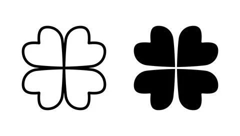Clover icon vector. clover sign and symbol. four leaf clover icon. Stock Illustration