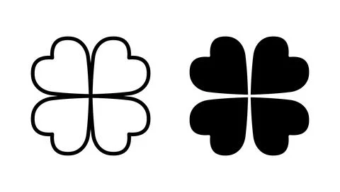 Clover icon vector. clover sign and symbol. four leaf clover icon. Stock Illustration