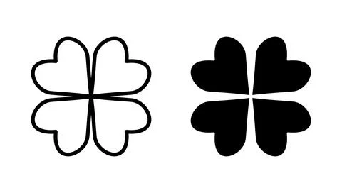 Clover icon vector. clover sign and symbol. four leaf clover icon. Stock Illustration