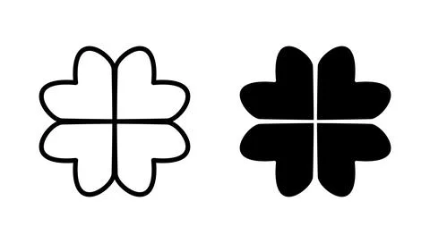 Clover icon vector. clover sign and symbol. four leaf clover icon. Stock Illustration