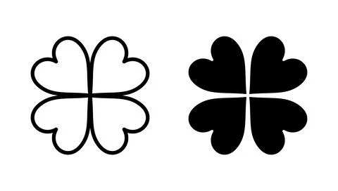 Clover icon vector. clover sign and symbol. four leaf clover icon. Stock Illustration
