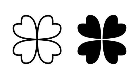 Clover icon vector. clover sign and symbol. four leaf clover icon. Stock Illustration