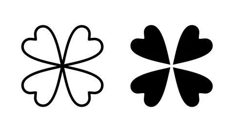 Clover icon vector. clover sign and symbol. four leaf clover icon. Stock Illustration