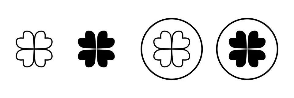 Clover icon vector. clover sign and symbol. four leaf clover icon. Stock Illustration