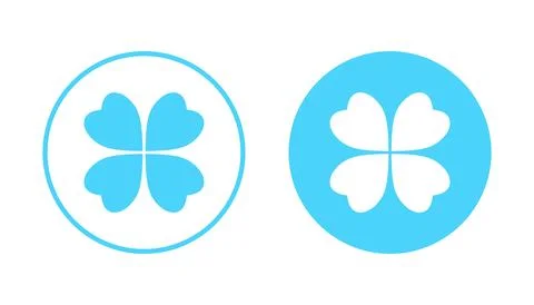 Clover icon vector. clover sign and symbol. four leaf clover icon. Stock Illustration