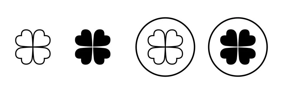 Clover icon vector. clover sign and symbol. four leaf clover icon. Stock Illustration