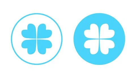Clover icon vector. clover sign and symbol. four leaf clover icon. Stock Illustration