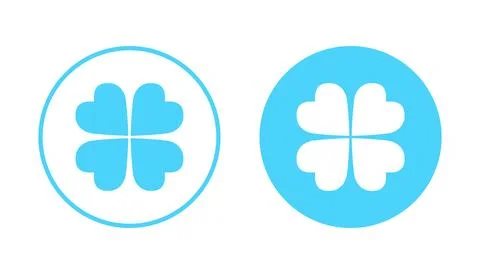 Clover icon vector. clover sign and symbol. four leaf clover icon. Stock Illustration