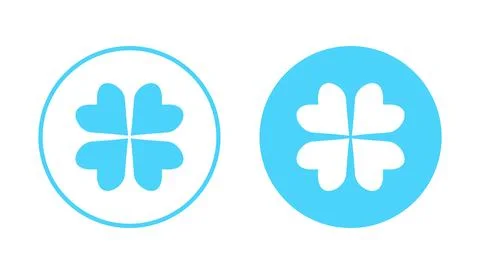 Clover icon vector. clover sign and symbol. four leaf clover icon. Stock Illustration