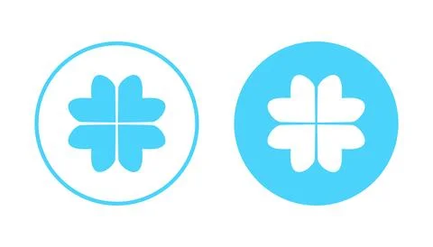 Clover icon vector. clover sign and symbol. four leaf clover icon. Stock Illustration