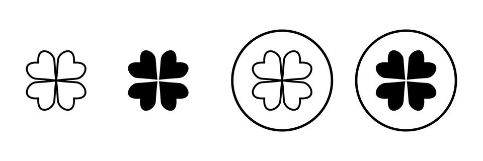 Clover icon vector. clover sign and symbol. four leaf clover icon. Stock Illustration