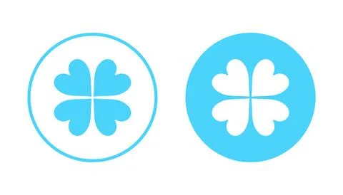 Clover icon vector. clover sign and symbol. four leaf clover icon. Stock Illustration