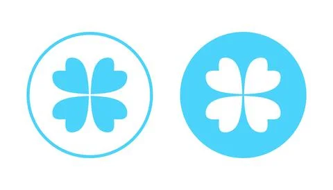 Clover icon vector. clover sign and symbol. four leaf clover icon. Stock Illustration
