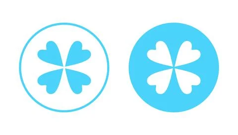 Clover icon vector. clover sign and symbol. four leaf clover icon. Stock Illustration