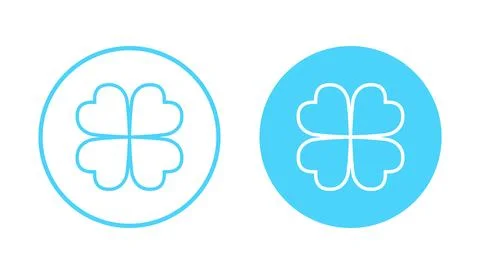 Clover icon vector. clover sign and symbol. four leaf clover icon. Stock Illustration