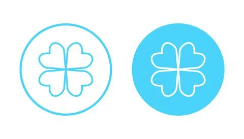 Clover icon vector. clover sign and symbol. four leaf clover icon. Stock Illustration