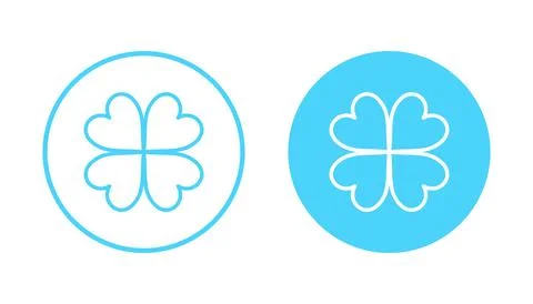 Clover icon vector. clover sign and symbol. four leaf clover icon. Stock Illustration