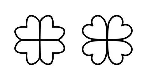 Clover icon vector. clover sign and symbol. four leaf clover icon. Stock Illustration