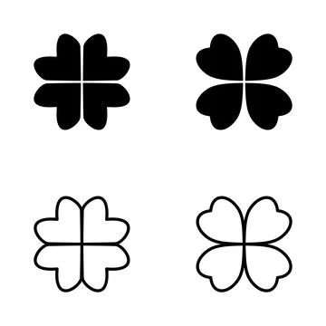 Clover icon vector. clover sign and symbol. four leaf clover icon. Stock Illustration