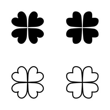 Clover icon vector. clover sign and symbol. four leaf clover icon. Stock Illustration