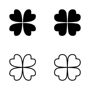 Clover icon vector. clover sign and symbol. four leaf clover icon. Stock Illustration