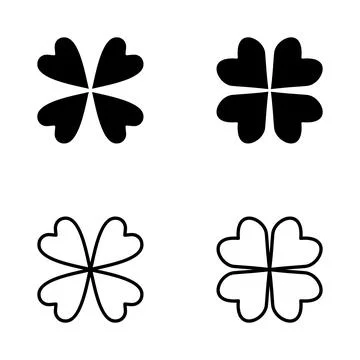 Clover icon vector. clover sign and symbol. four leaf clover icon. Stock Illustration