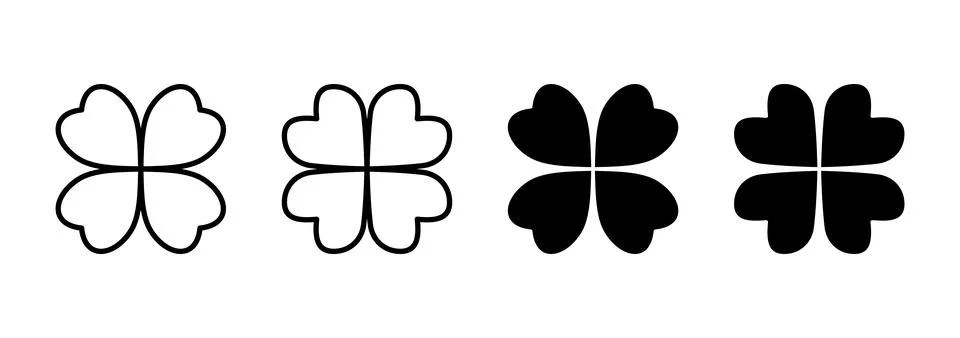 Clover icon vector. clover sign and symbol. four leaf clover icon. Stock Illustration