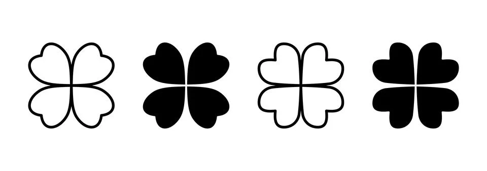 Clover icon vector. clover sign and symbol. four leaf clover icon. Stock Illustration