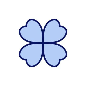 Clover icon vector. clover sign and symbol. four leaf clover icon. Stock Illustration