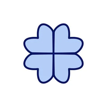 Clover icon vector. clover sign and symbol. four leaf clover icon. Stock Illustration