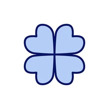 Clover icon vector. clover sign and symbol. four leaf clover icon. Stock Illustration