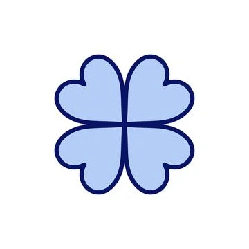 Clover icon vector. clover sign and symbol. four leaf clover icon. Stock Illustration