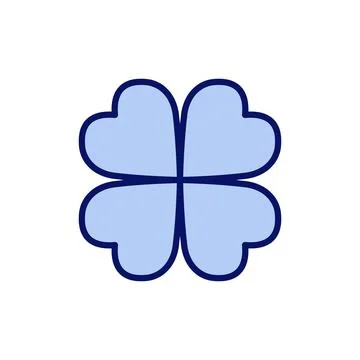 Clover icon vector. clover sign and symbol. four leaf clover icon. Stock Illustration