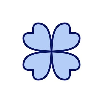 Clover icon vector. clover sign and symbol. four leaf clover icon. Stock Illustration
