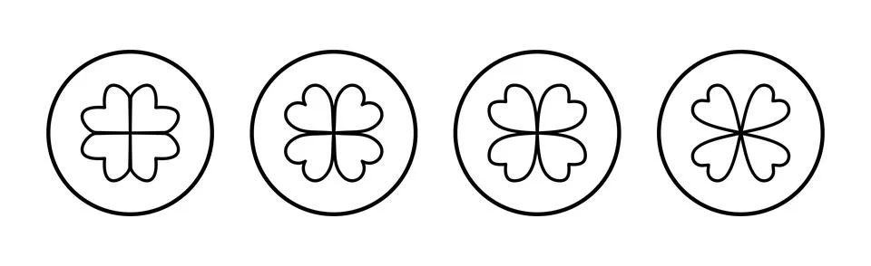 Clover icon vector. clover sign and symbol. four leaf clover icon. Stock Illustration