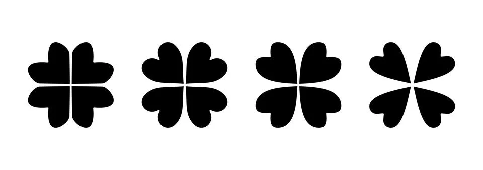 Clover icon vector. clover sign and symbol. four leaf clover icon. Stock Illustration