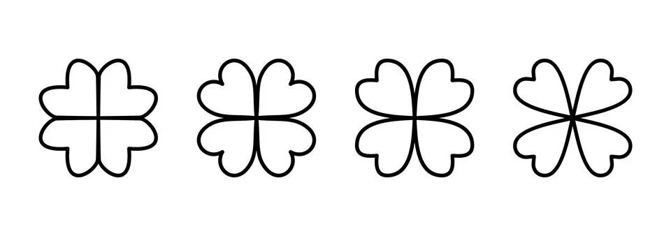 Clover icon vector. clover sign and symbol. four leaf clover icon. Stock Illustration