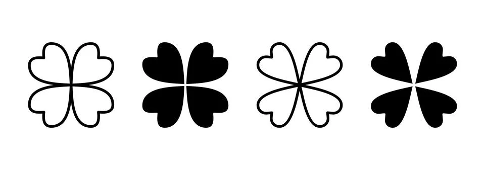Clover icon vector. clover sign and symbol. four leaf clover icon. 스톡 일러스트