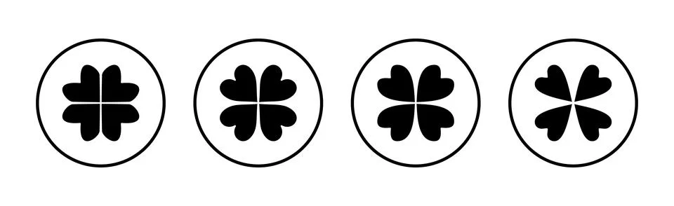 Clover icon vector. clover sign and symbol. four leaf clover icon. 스톡 일러스트
