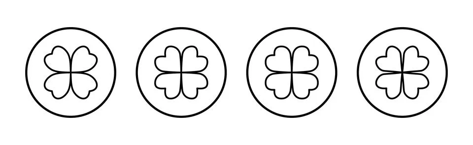 Clover icon vector. clover sign and symbol. four leaf clover icon. 스톡 일러스트