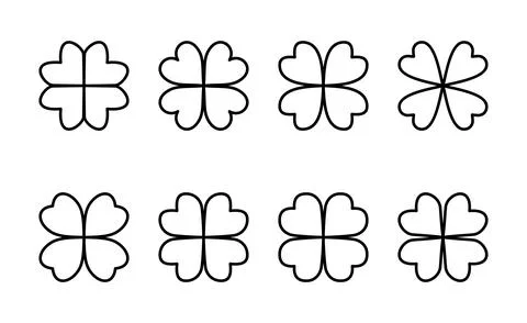 Clover icon vector. clover sign and symbol. four leaf clover icon. Stock Illustration