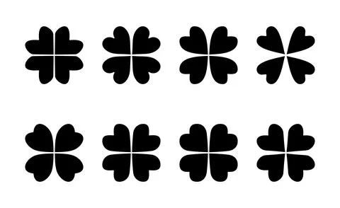Clover icon vector. clover sign and symbol. four leaf clover icon. Stock Illustration