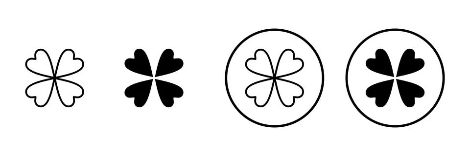 Clover icon vector. clover sign and symbol. four leaf clover icon. Stock Illustration