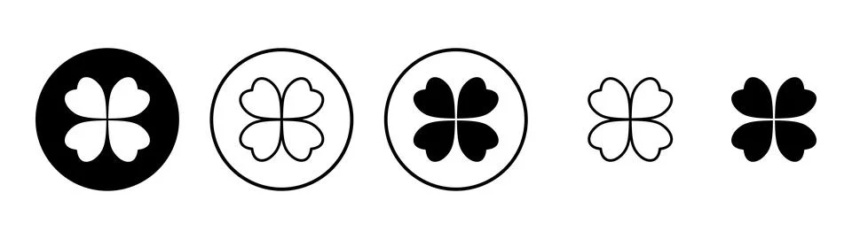 Clover icon vector. clover sign and symbol. four leaf clover icon. Stock Illustration